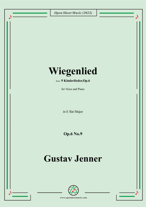 Book cover for Jenner-Wiegenlied,in E flat Major,Op.6 No.9