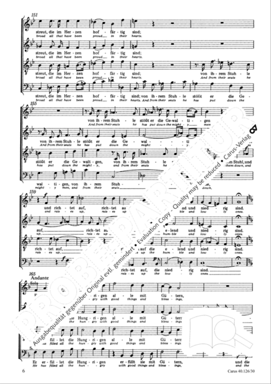 My soul exalts the Lord my God 4-Part scores gallery preview page 7