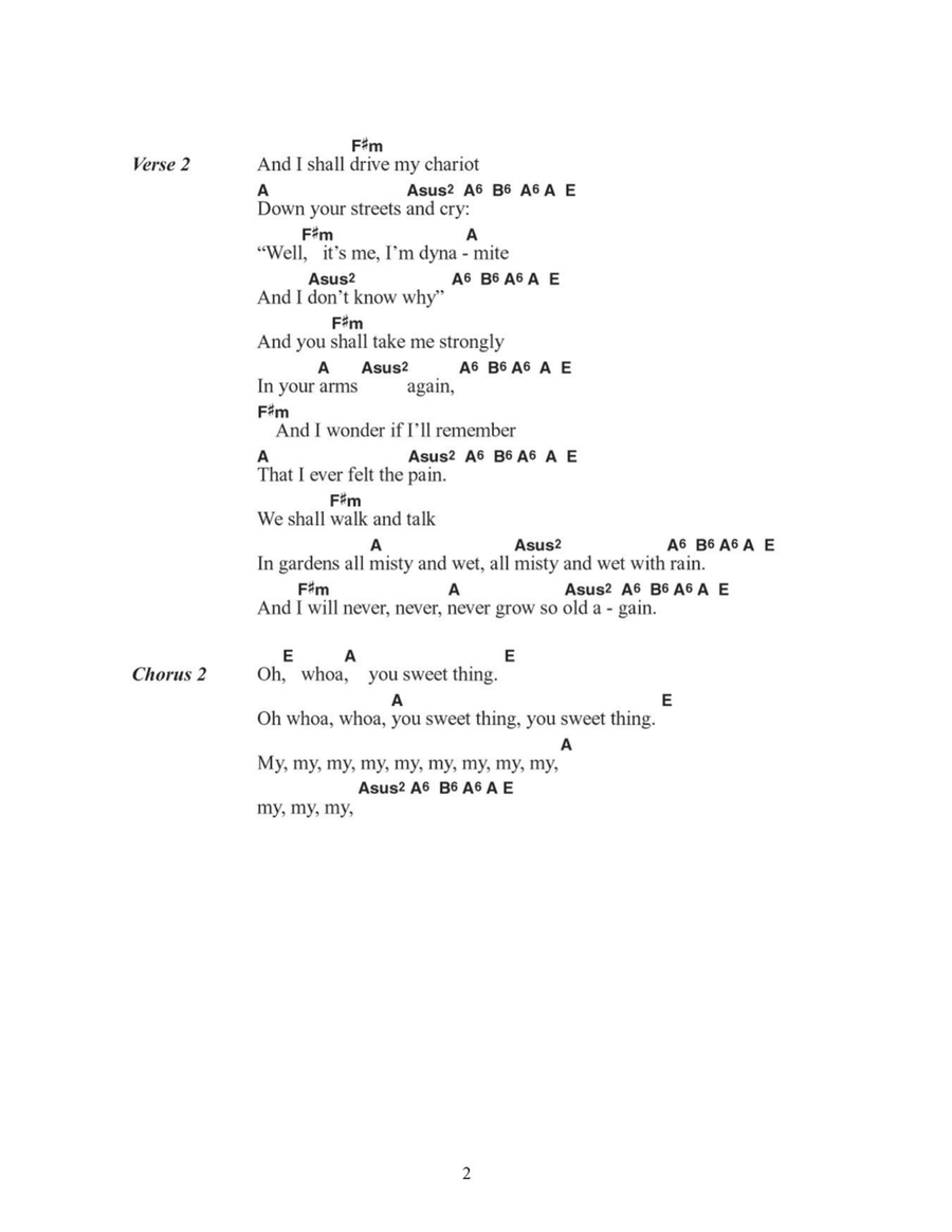 Sweet Thing Acoustic Guitar scores gallery preview page 2