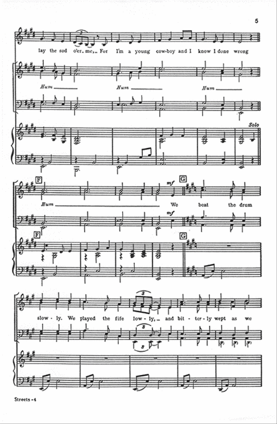 Streets of Laredo Streets of Laredo TTBB scores gallery preview page 4
