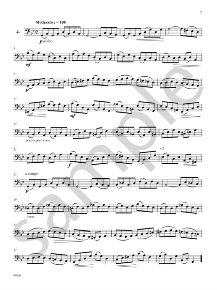 32 Etudes for Bass Trombone Trombone scores gallery preview page 7