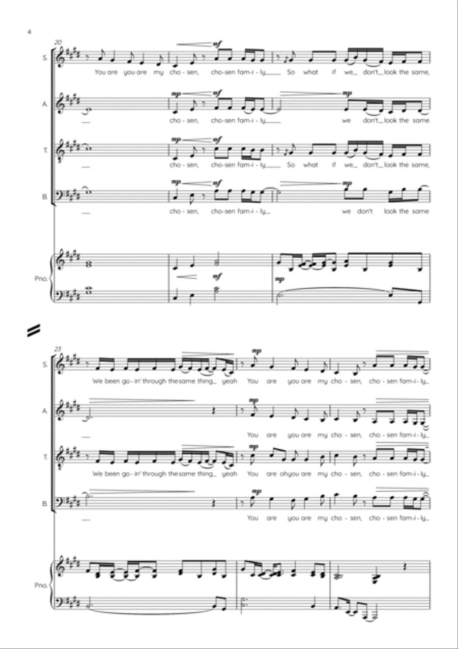 Chosen Family Chosen Family Choir scores gallery preview page 4