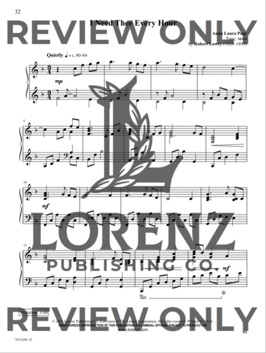 Songs of Prayer and Hopefulness Piano Solo scores gallery preview page 16