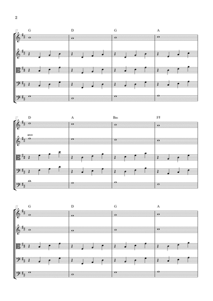 Pachelbel Canon in D • strings quintet sheet music [chords] image number null