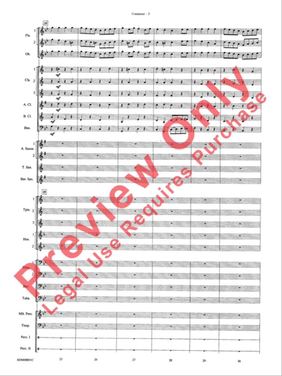 Parade of the Wooden Soldiers Concert Band scores gallery preview page 7