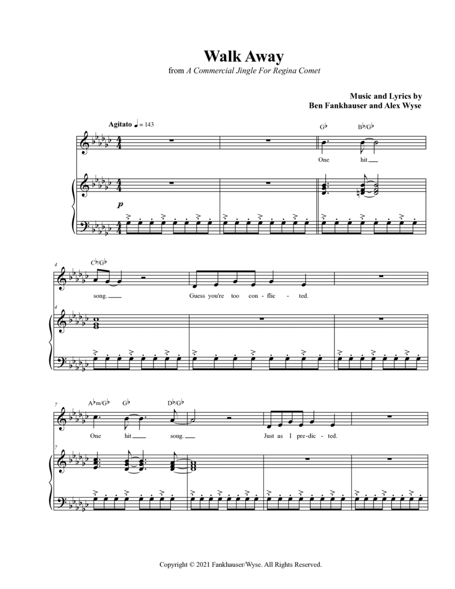 Walk Away Voice scores gallery preview page 1
