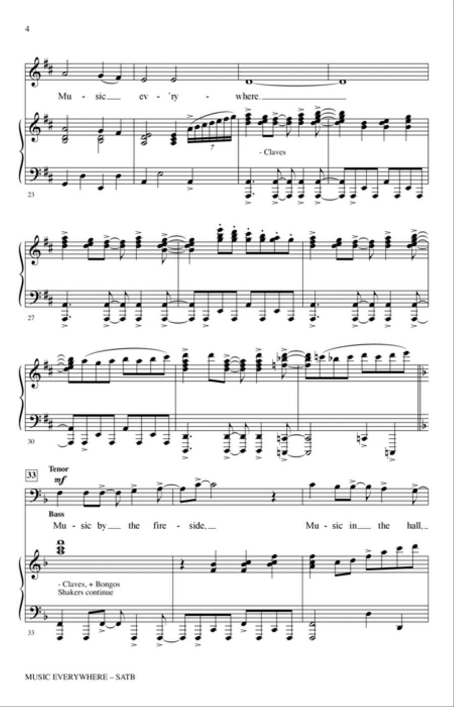 Music Everywhere 4-Part scores gallery preview page 3