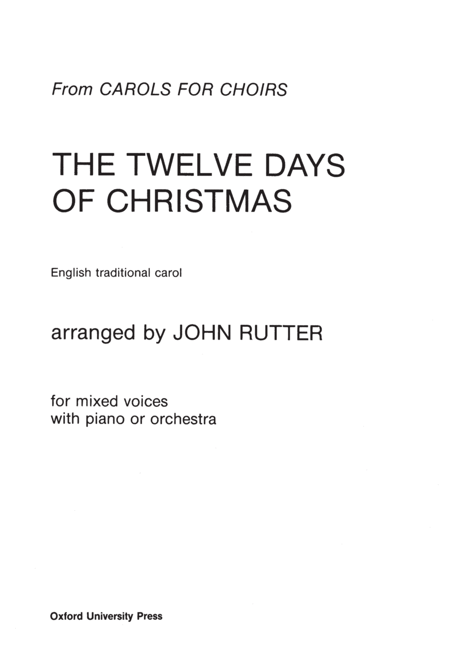 The Twelve days of Christmas 4-Part scores gallery preview page 1