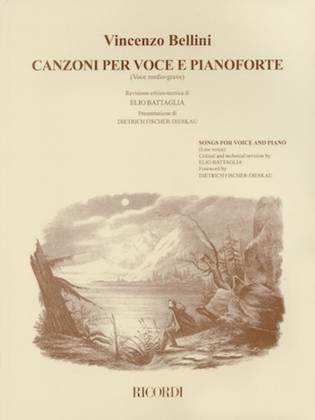 Book cover for Vincenzo Bellini – Canzoni Per Voce