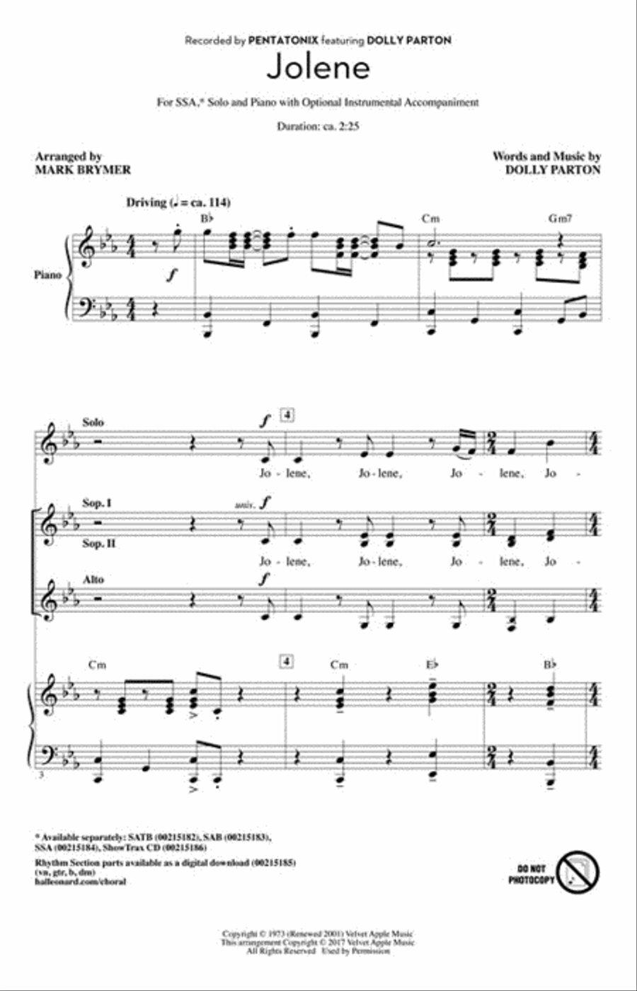 Jolene Jolene SSA scores gallery preview page 2