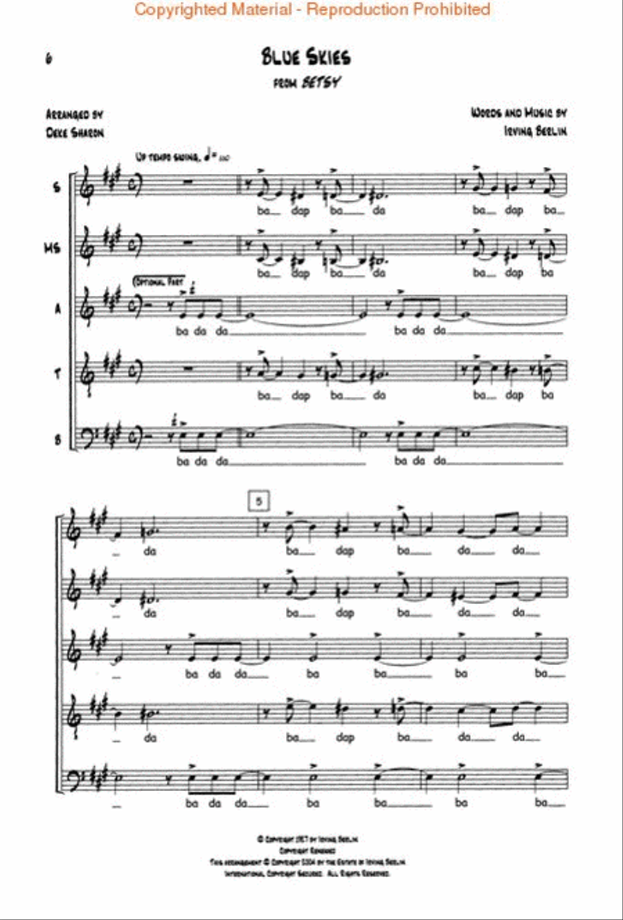 A Cappella Jazz Classics A Cappella Jazz Classics Divisi scores gallery preview page 3
