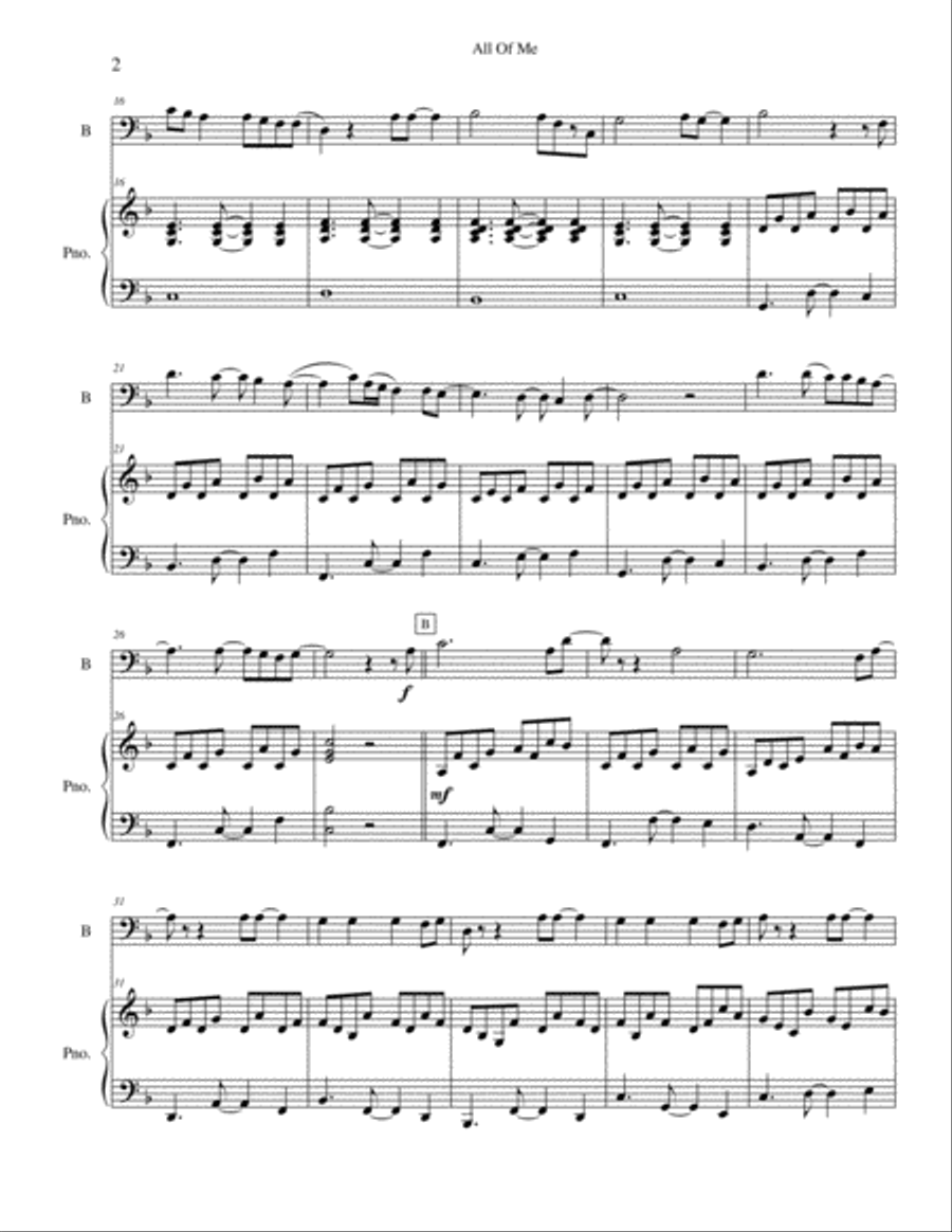 All Of Me Bassoon scores gallery preview page 2