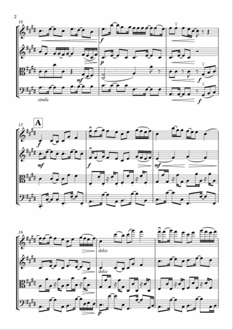 Shape Of You String Quartet scores gallery preview page 2