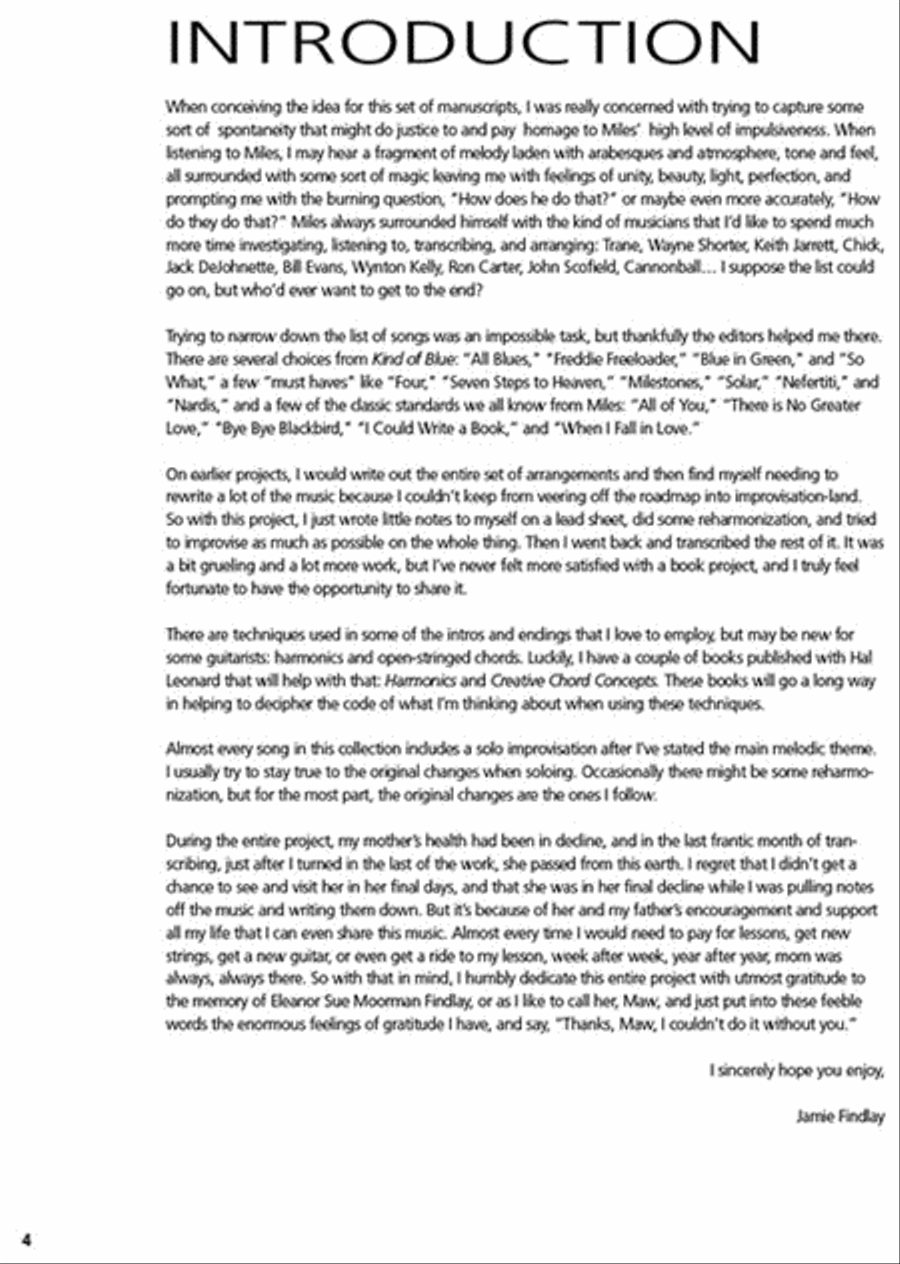 Miles Davis for Solo Guitar Electric Guitar scores gallery preview page 3