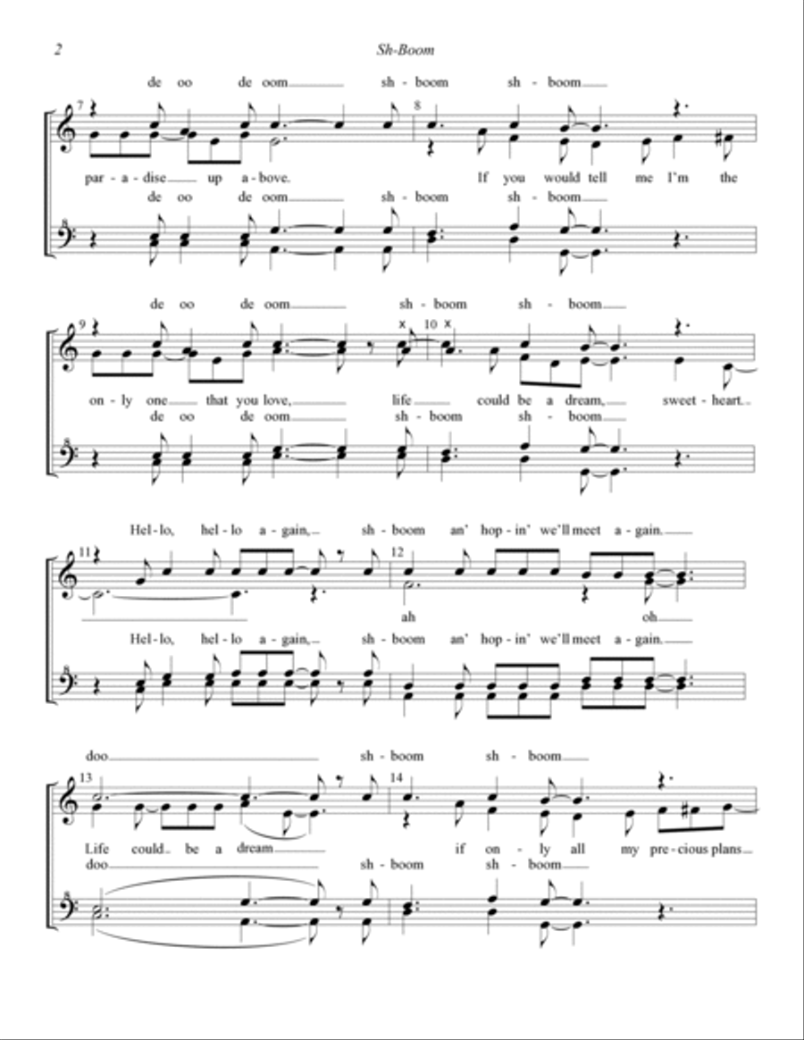 Sh-Boom (Life Could Be A Dream) (arr. Dave Briner) SSAA scores gallery preview page 2