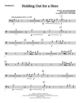 Book cover for Holding Out for a Hero (from Footloose) (arr. Paul Langford) - Trombone 2