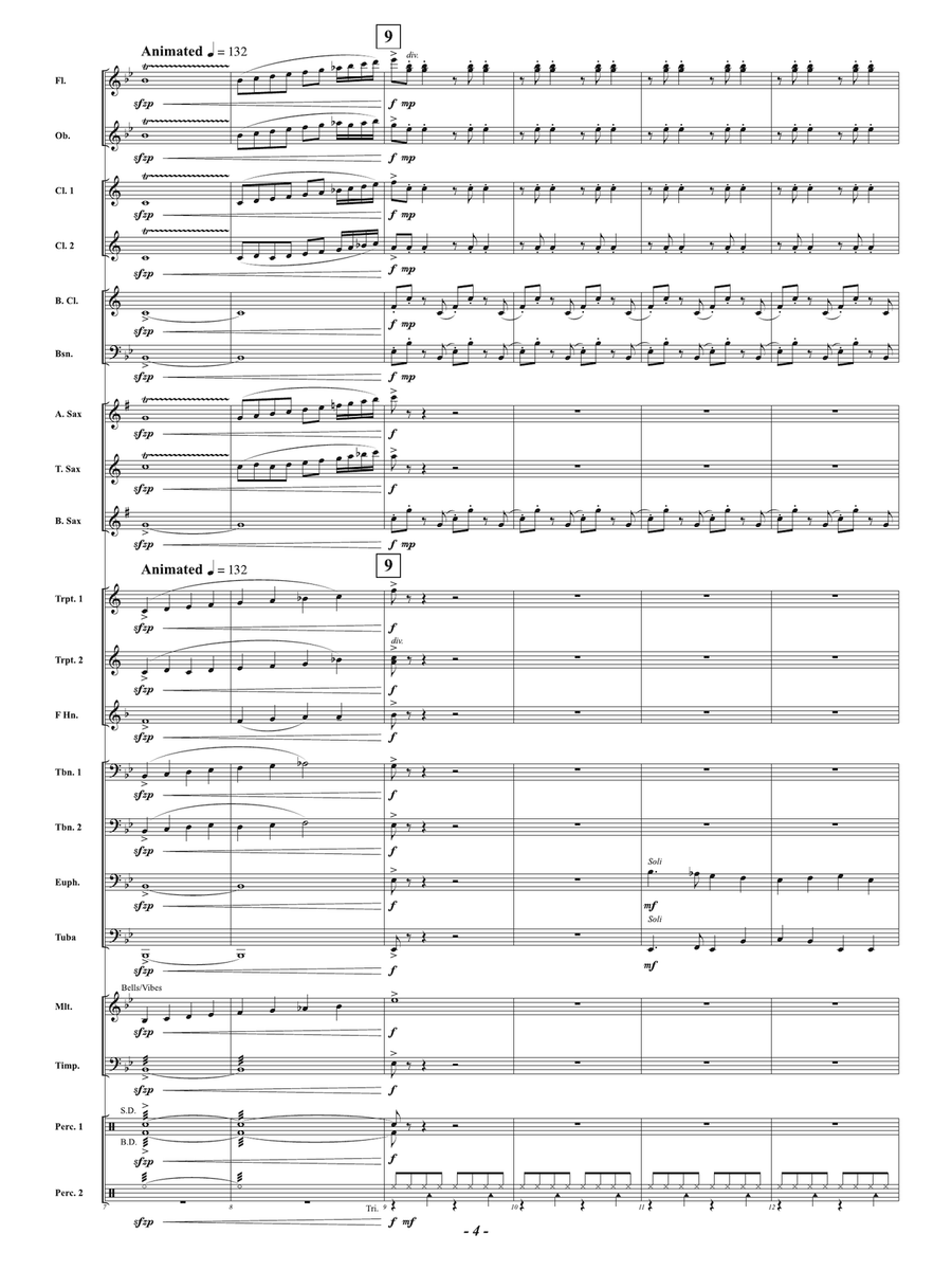 Tuba Christmas: Score Concert Band scores gallery preview page 4