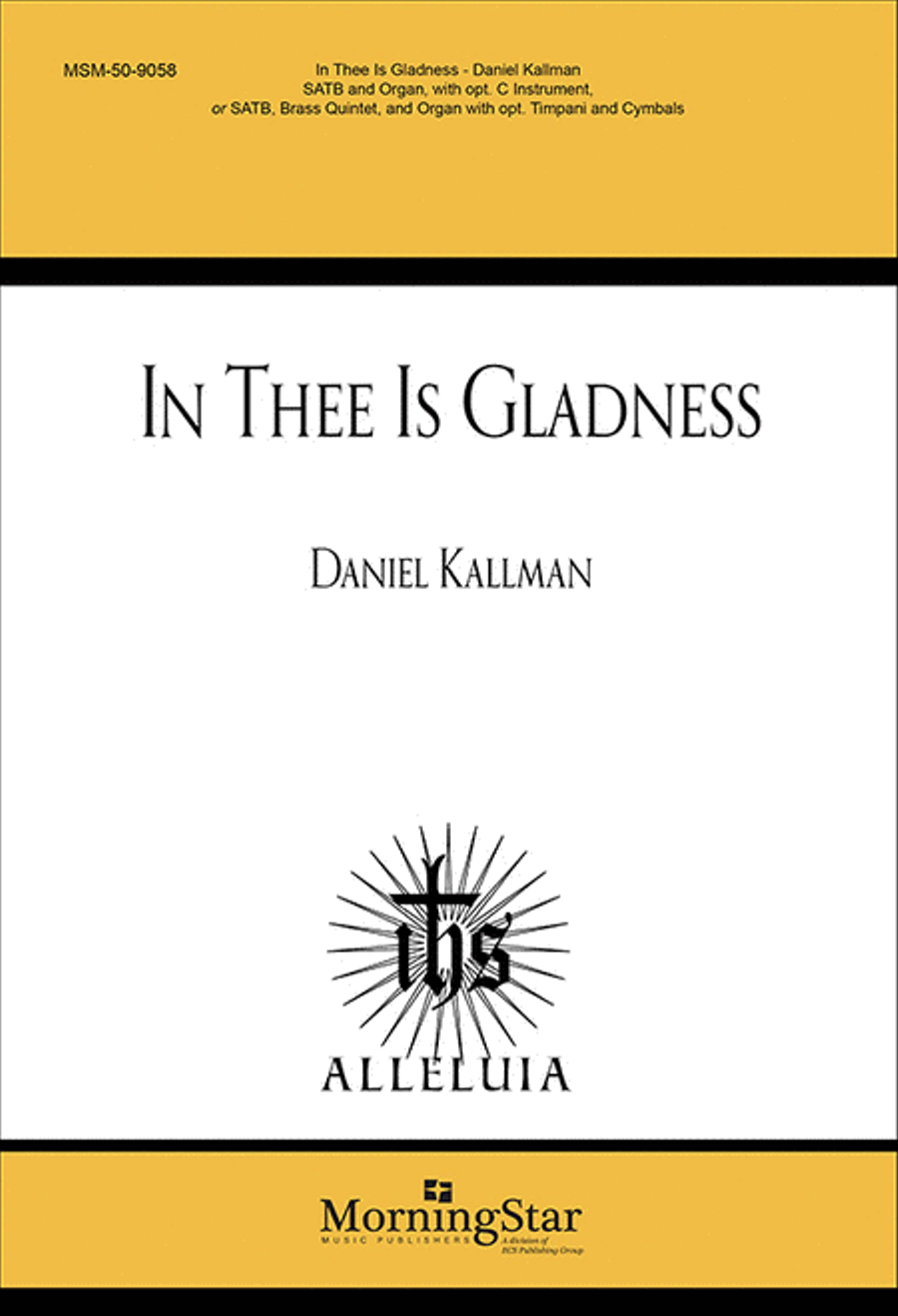 In Thee Is Gladness 4-Part scores gallery preview page 1