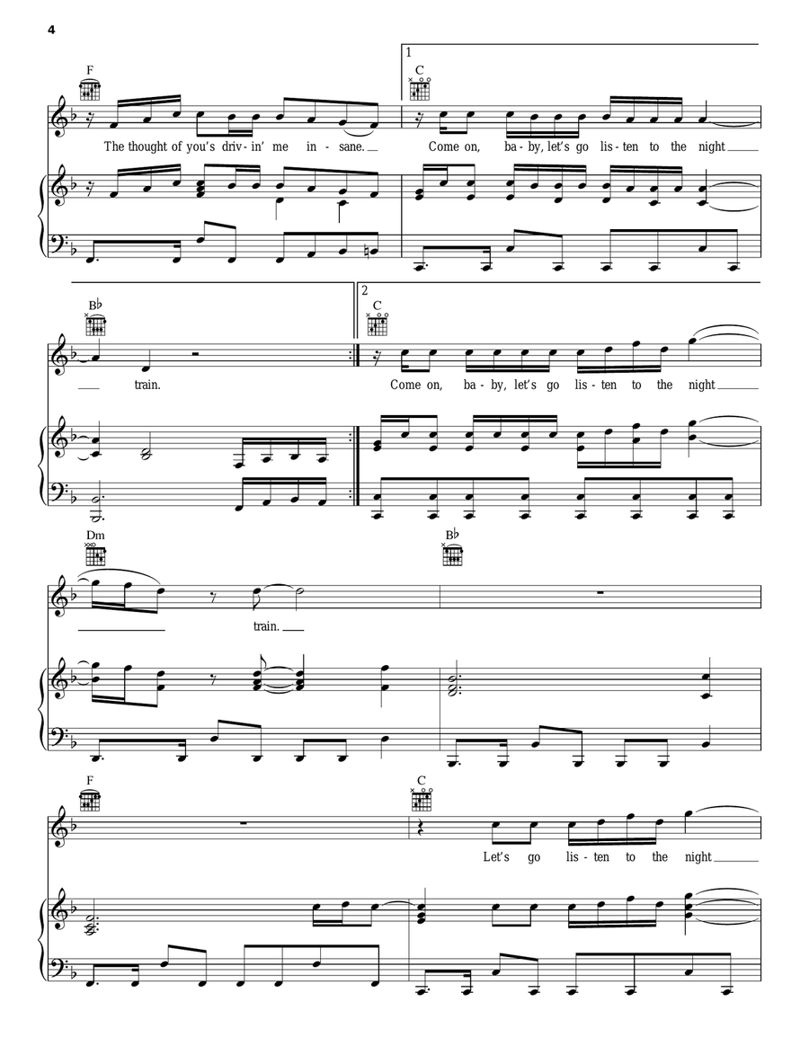 Night Train Night Train Piano, Vocal, Guitar scores gallery preview page 4