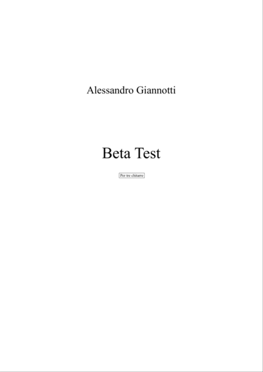 Beta Test Beta Test Small Ensemble scores gallery preview page 1