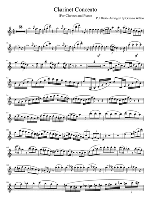 Clarinet Concerto in Bb Major by P.J Riotte