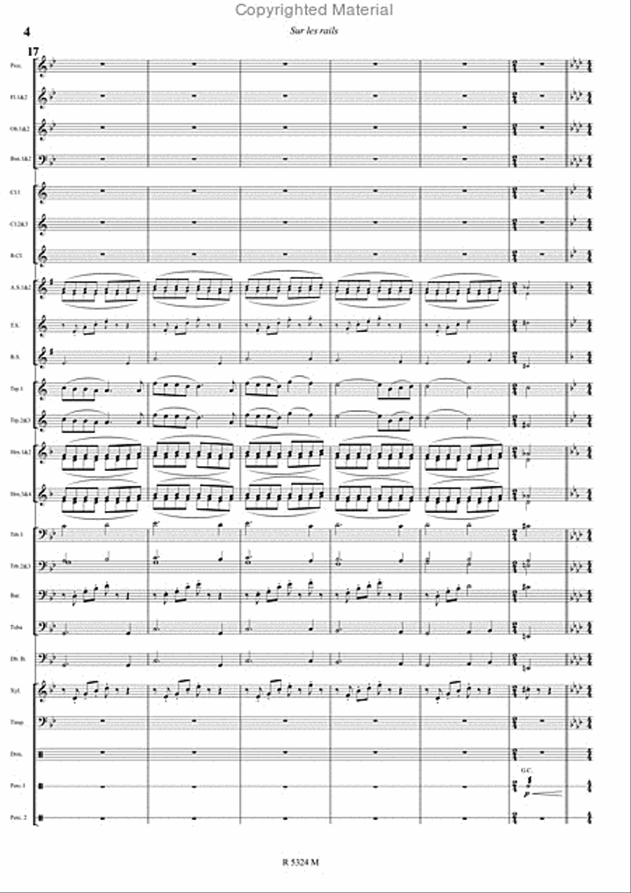 Sur les rails Sur les rails Concert Band scores gallery preview page 5