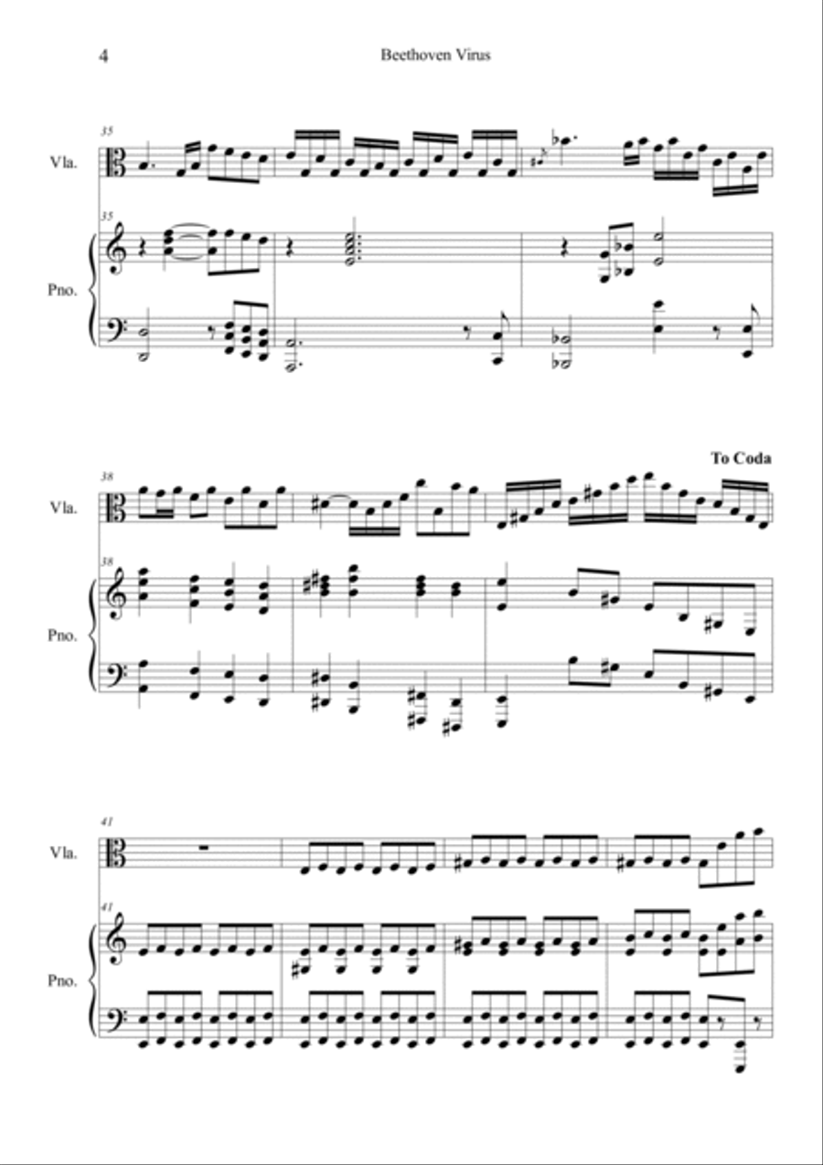 Beethoven Virus Viola scores gallery preview page 4