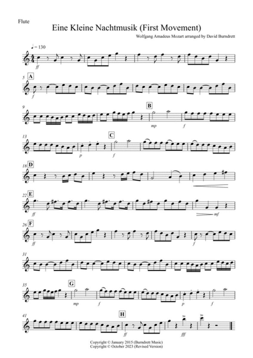 Eine Kleine Nachtmusik (1st movement) for Wind Quartet image number null