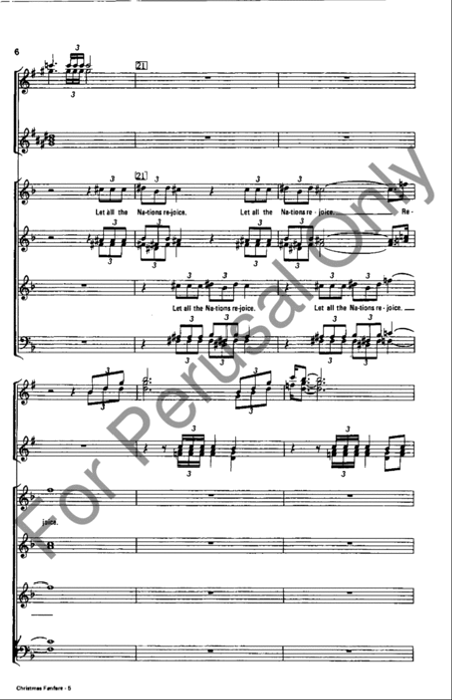 Christmas Fanfare 4-Part scores gallery preview page 5