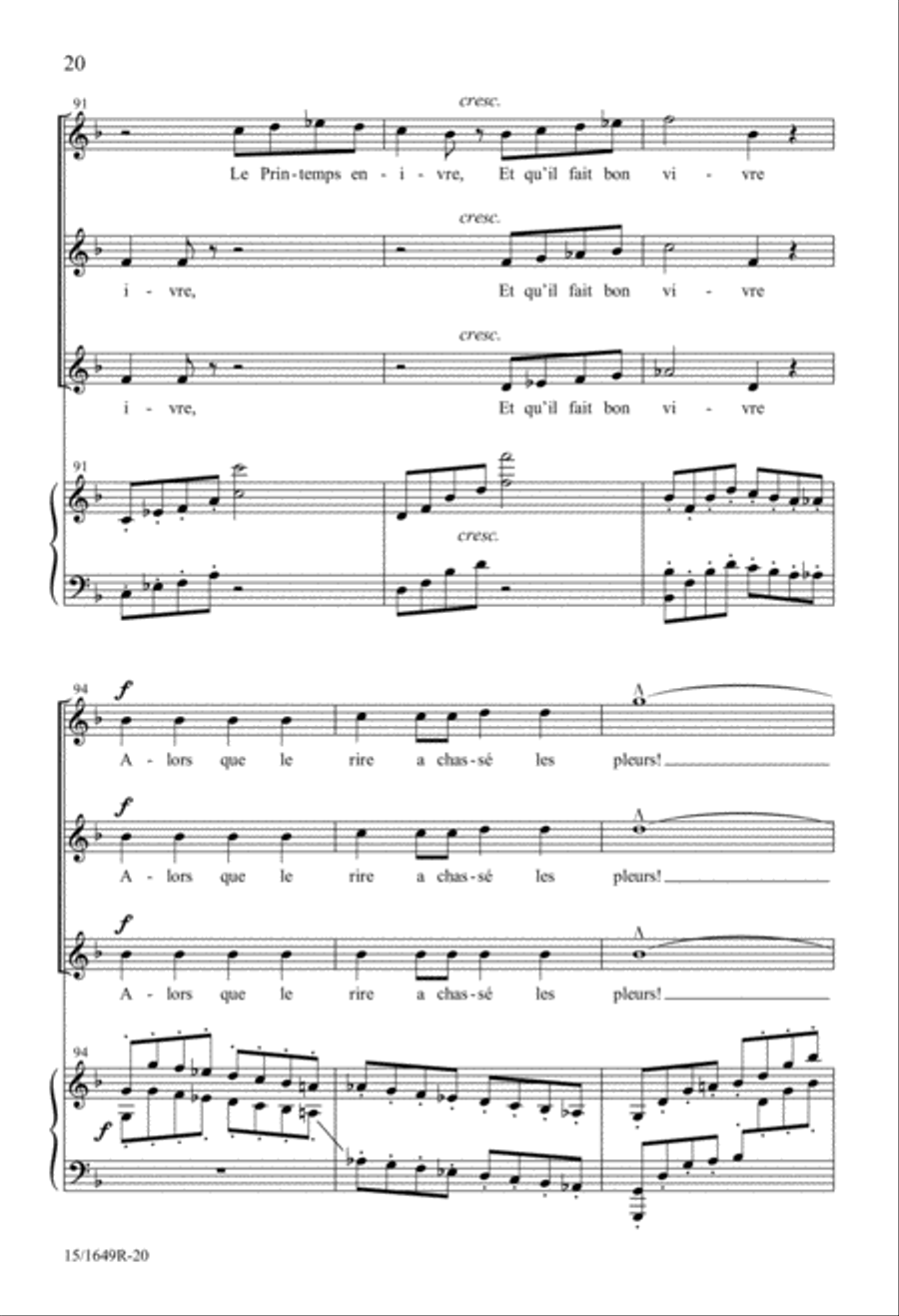 Salut au Chevalier Printemps SSA scores gallery preview page 20