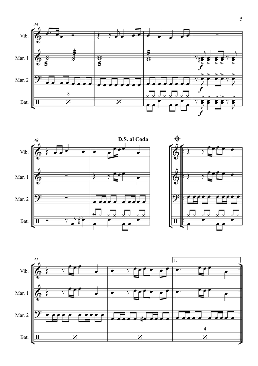 Final Countdown Percussion Ensemble scores gallery preview page 5