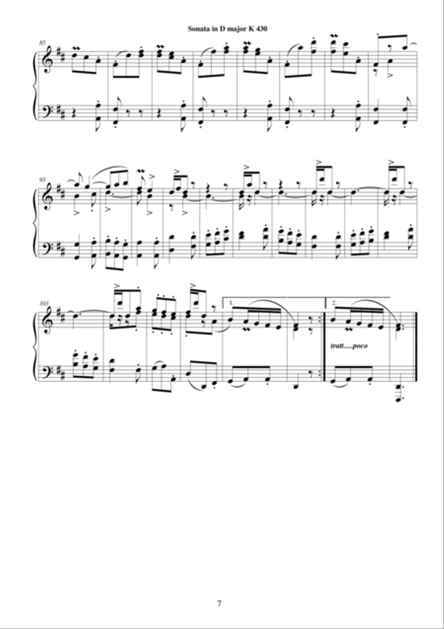 Five Sonatas for piano by Domenico Scarlatti 4-Part scores gallery preview page 6