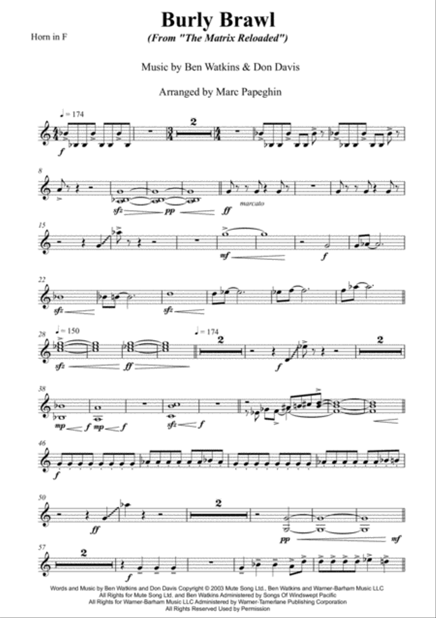 Burly Brawl Burly Brawl Horn Solo scores gallery preview page 2
