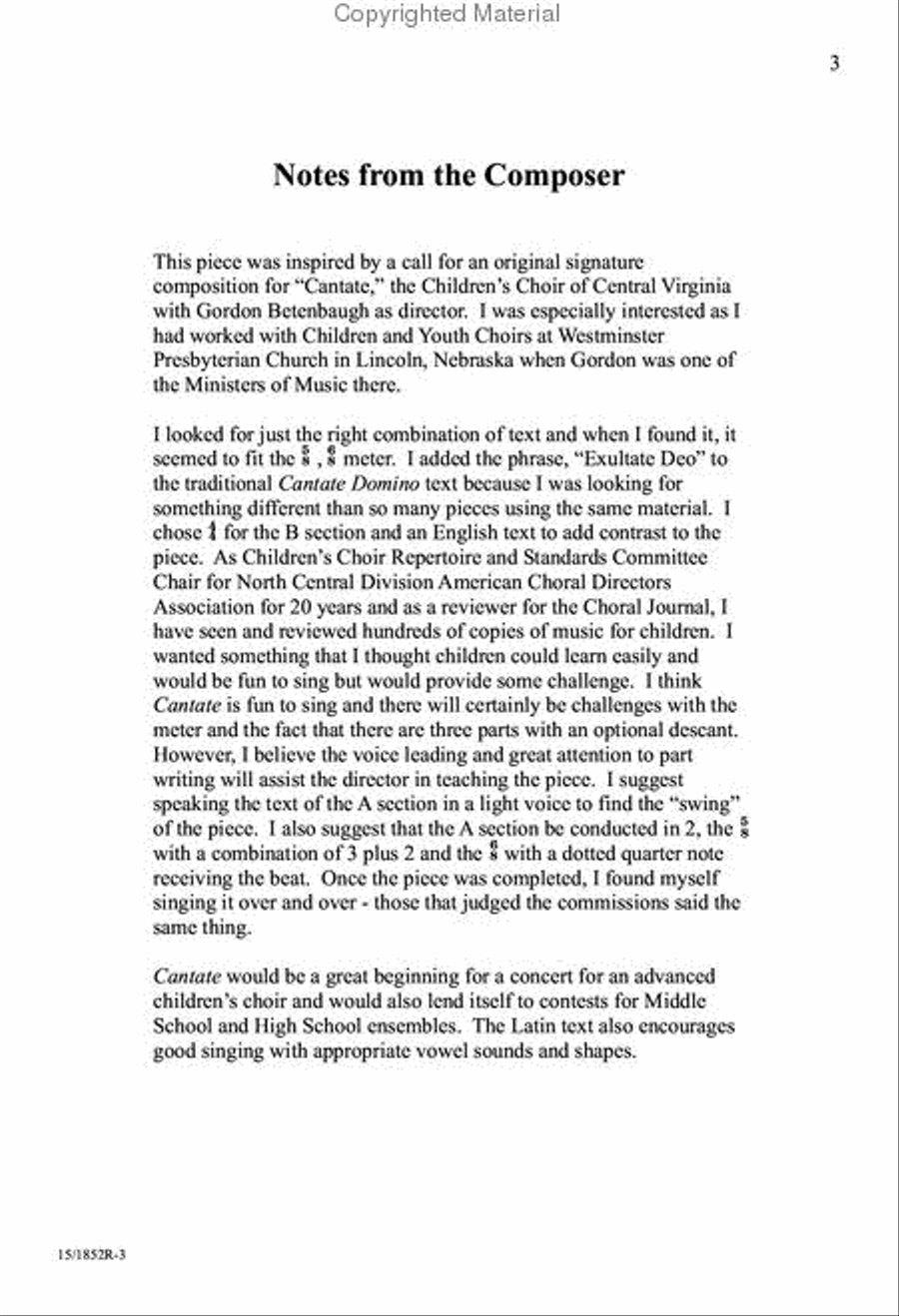 Cantate Cantate SSA scores gallery preview page 2