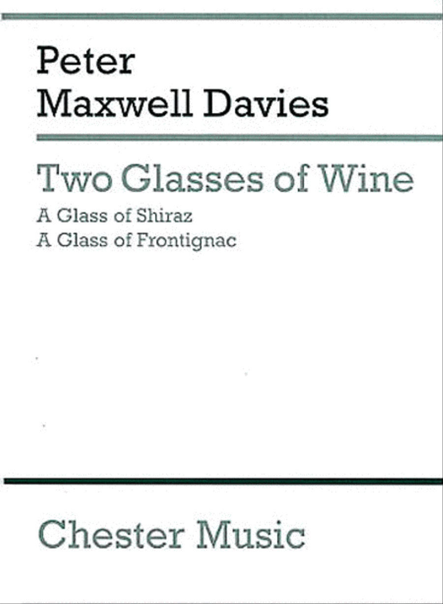 Peter Maxwell Davies: Two Glasses Of Wine (Miniature Score) Miniature Score scores gallery preview page 1