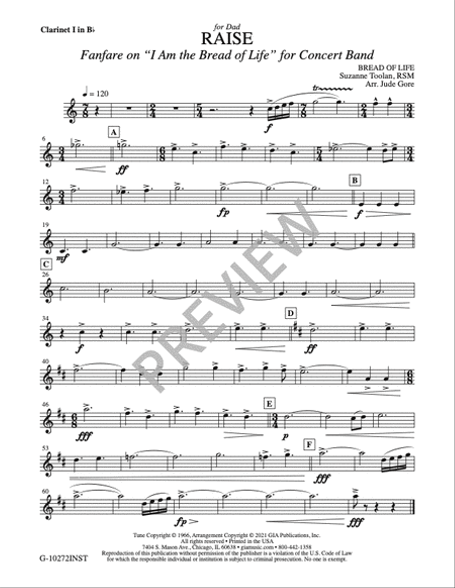 Raise - Full Score and Parts Set of Parts scores gallery preview page 19