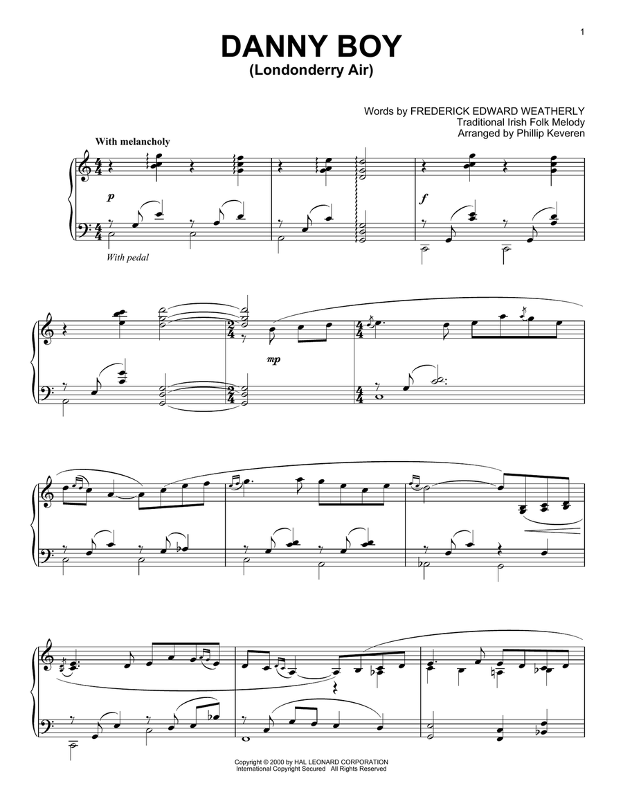 Danny Boy (arr. Phillip Keveren)