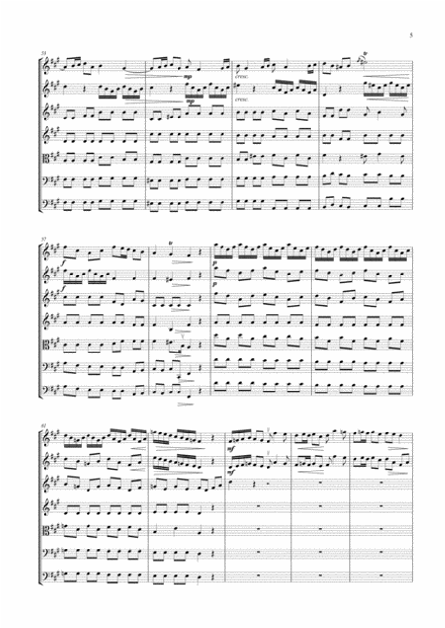 Arrival of the Queen of Sheba for 2 solo violins and strings String Orchestra scores gallery preview page 5
