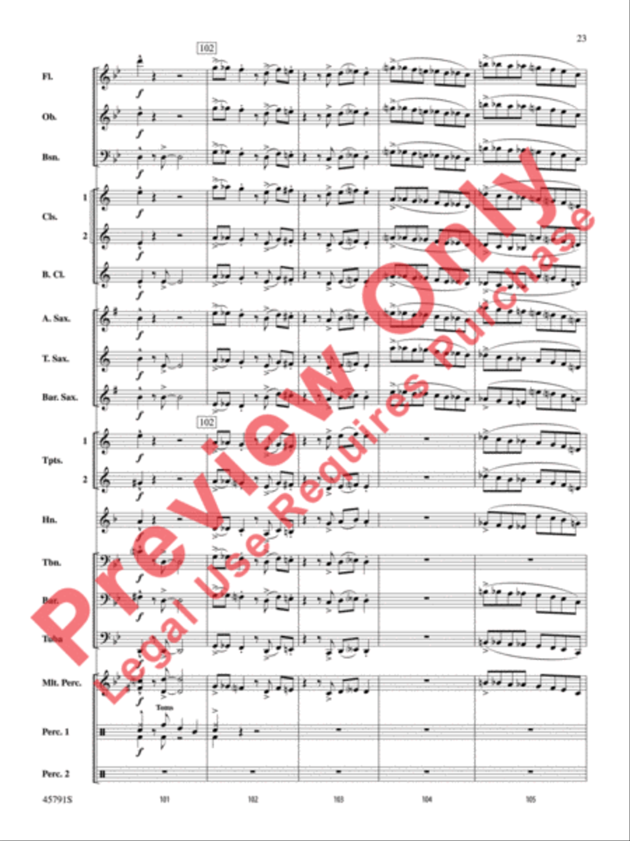 Sambeando Concert Band scores gallery preview page 24