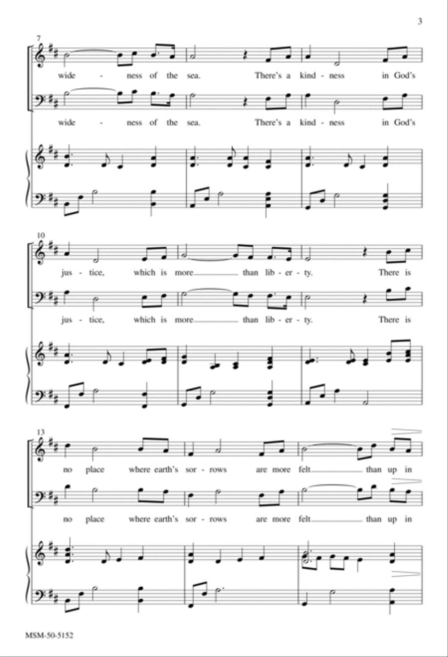 There's a Wideness in God's Mercy 3-Part scores gallery preview page 2