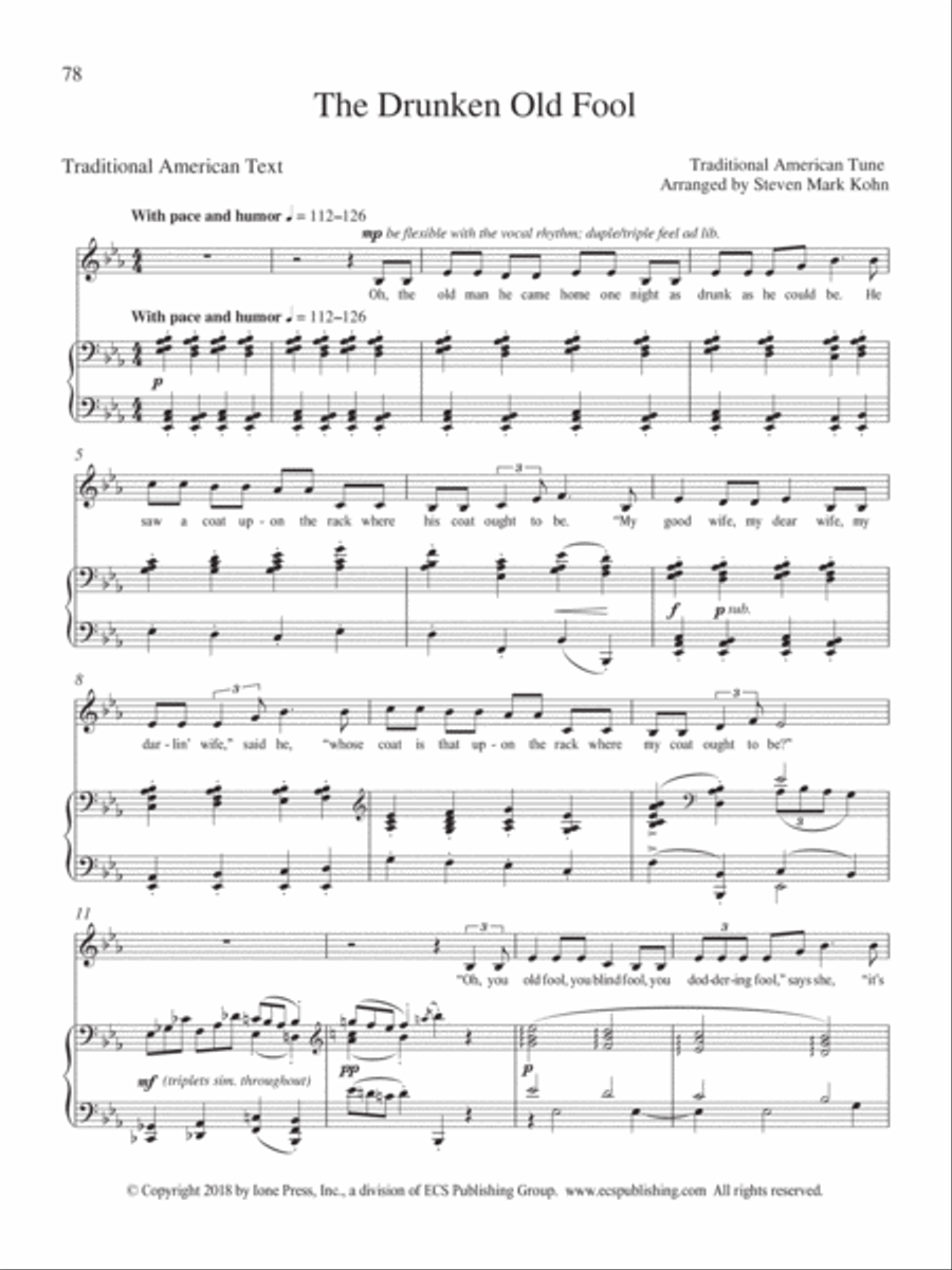 The Drunken Old Fool The Drunken Old Fool Low Voice scores gallery preview page 2