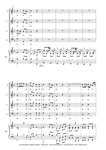 ALLELUJA (Exsultate, jubilate K.165) W.A.Mozart - Arr. for SATB Choir and Organ image number null