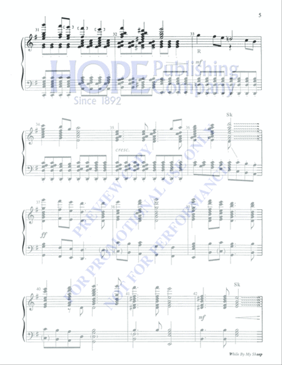 While by My Sheep 5-Octaves scores gallery preview page 5