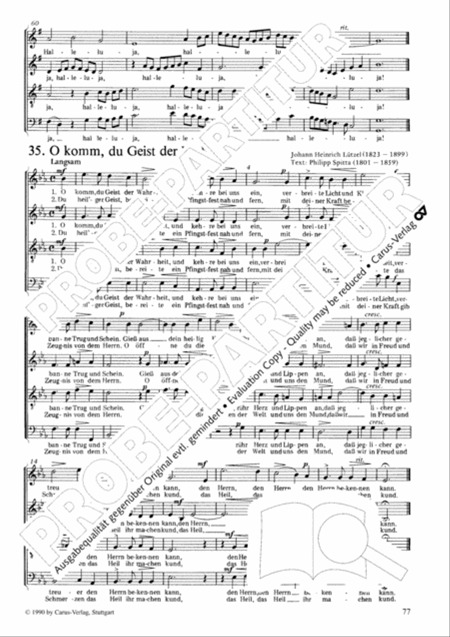 Geistliches Chorbuch der Romantik Choir scores gallery preview page 78