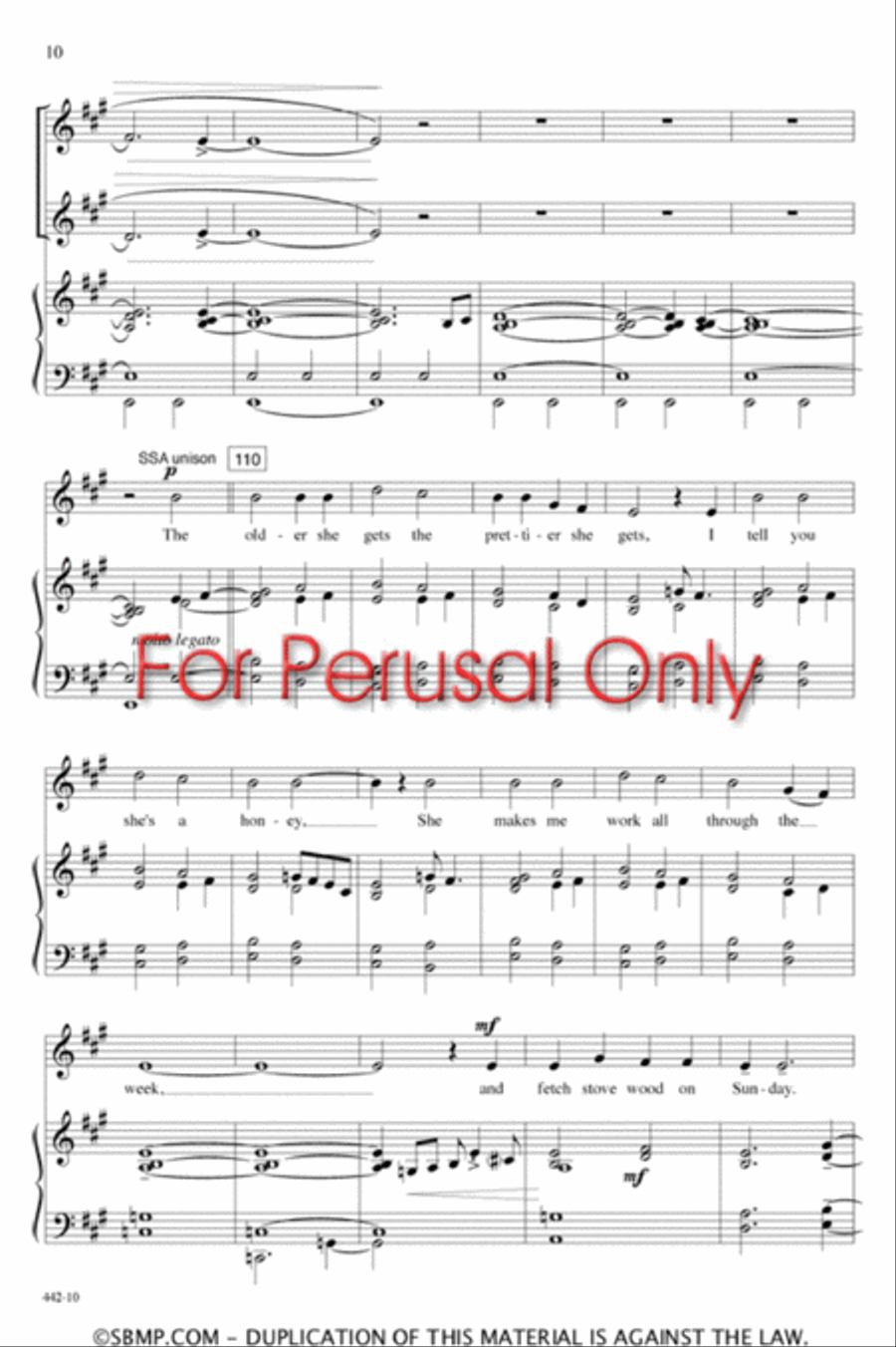 Cedar Swamp - SSA Octavo Cedar Swamp - SSA Octavo SSA scores gallery preview page 9