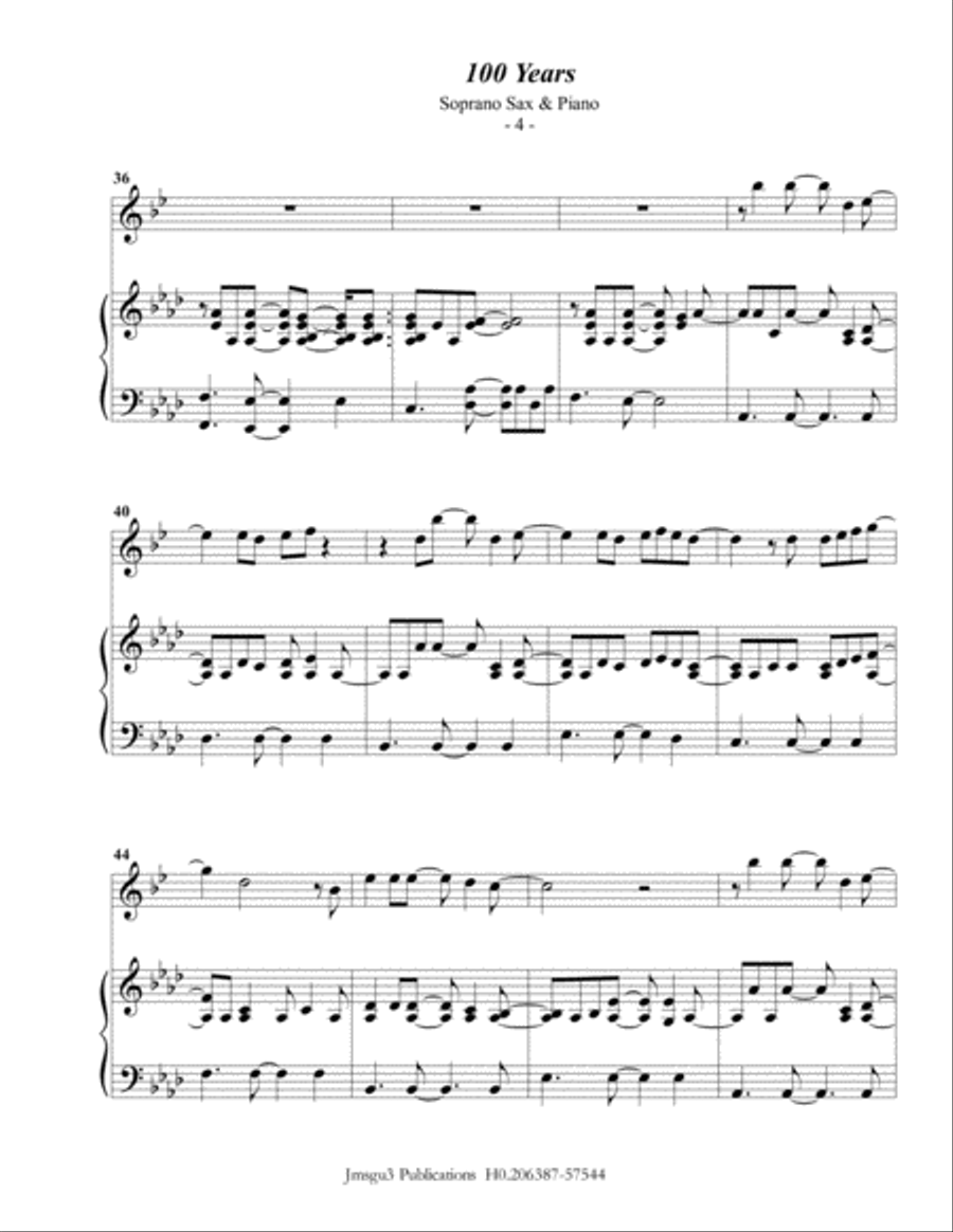 100 Years Soprano Saxophone scores gallery preview page 4
