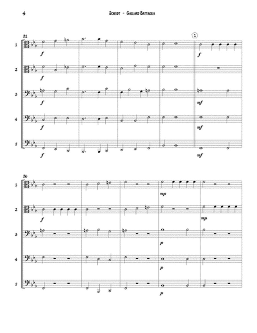 Galliard Battaglia for Trombone Quintet from i Tromboni image number null