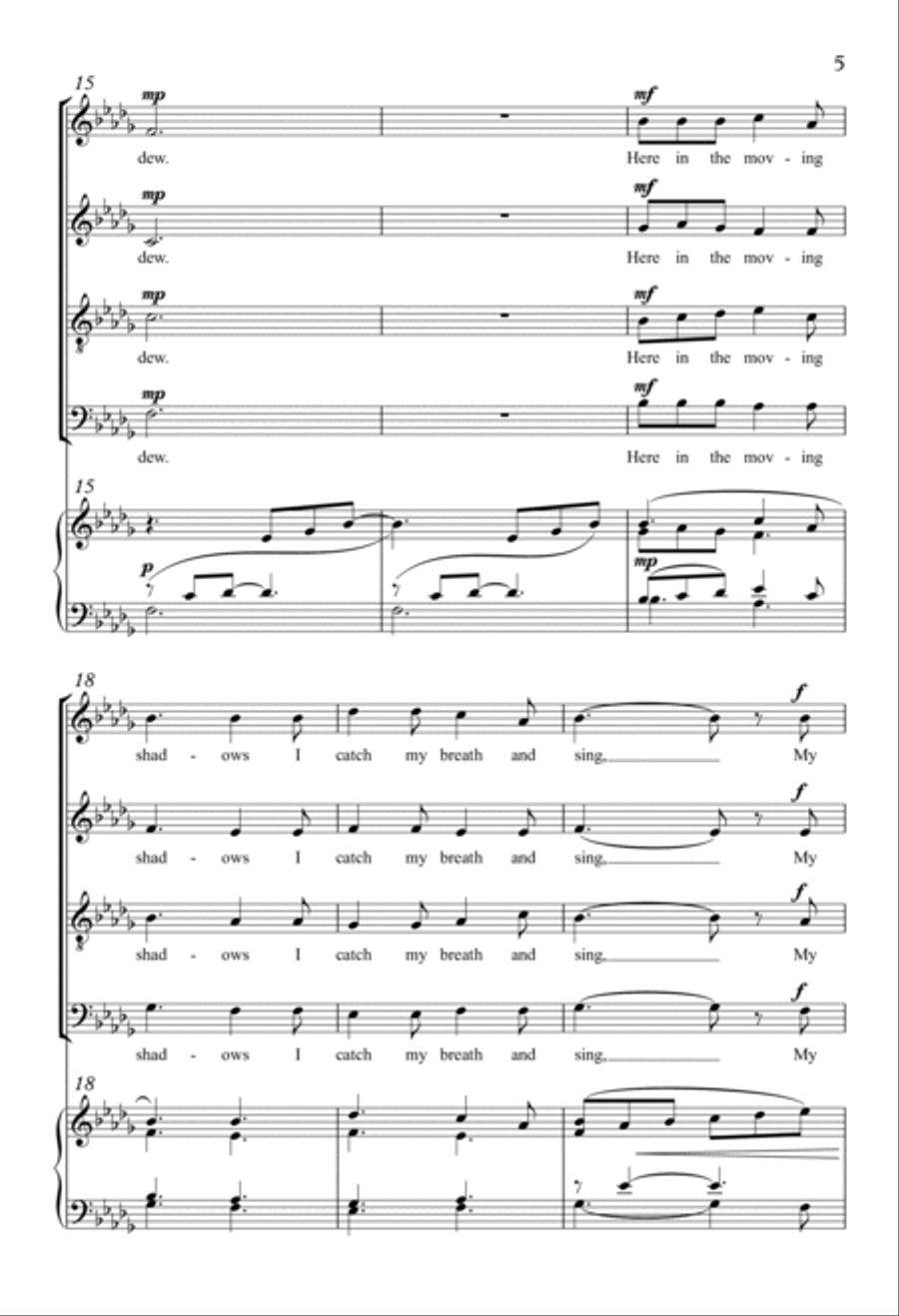 Three Poems of Sara Teasdale 4-Part scores gallery preview page 3