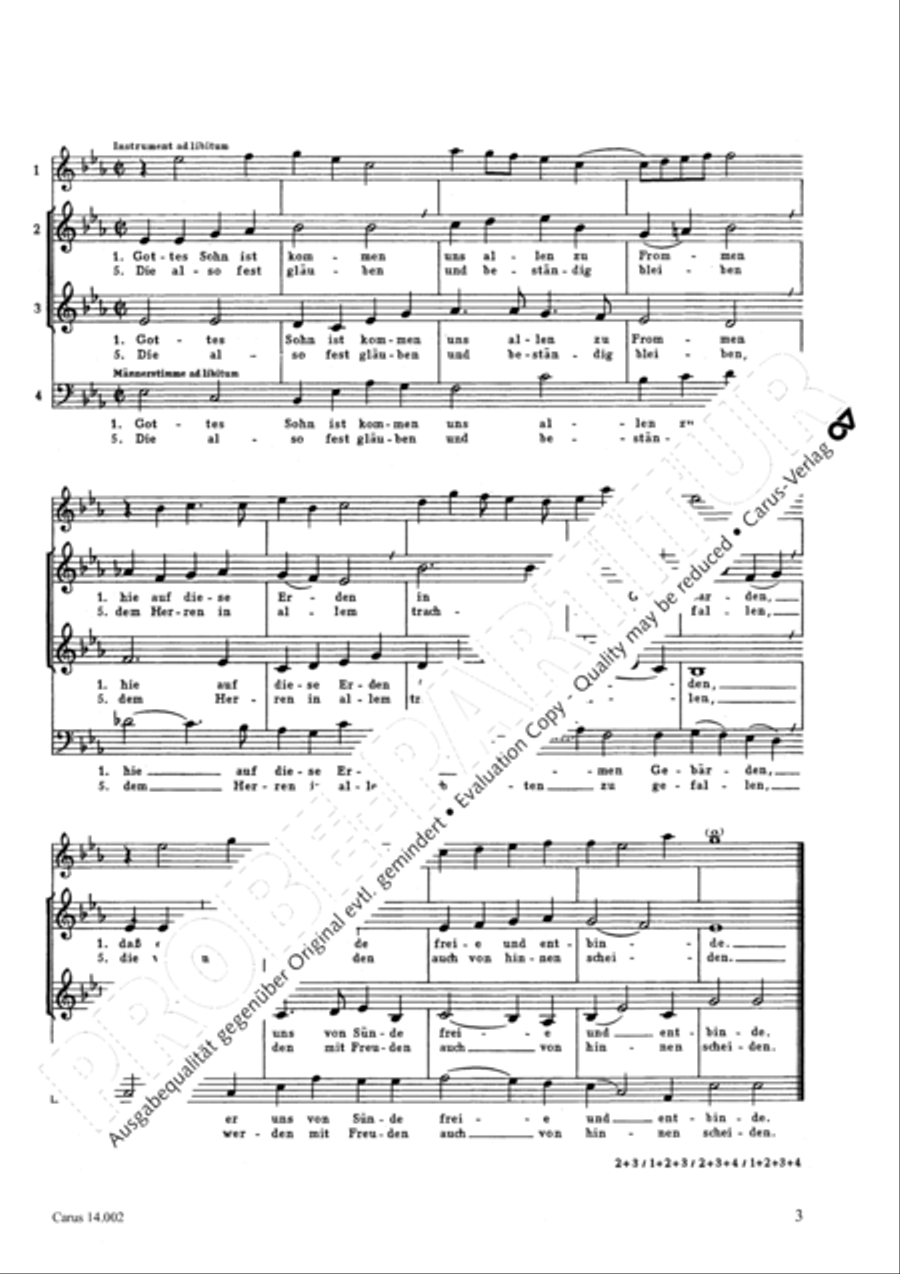 Peter: Gottes Sohn ist kommen; Stegen: Ihr lieben Christen Score scores gallery preview page 2