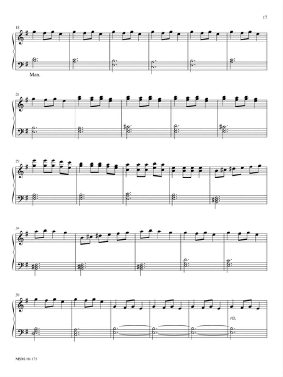 Medley on Savior of the Nations, Come; Carol of the Bells; and O Sons and Daughters Organ scores gallery preview page 2